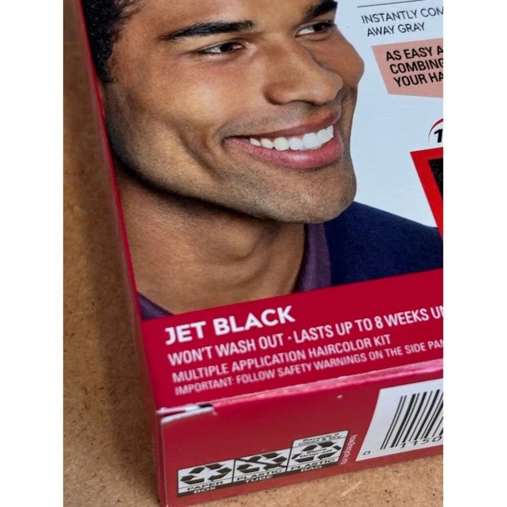Just For Men Easy Comb-In‎ Color Jet Black A-60 Targeted Gray Coverage Hair Dye
